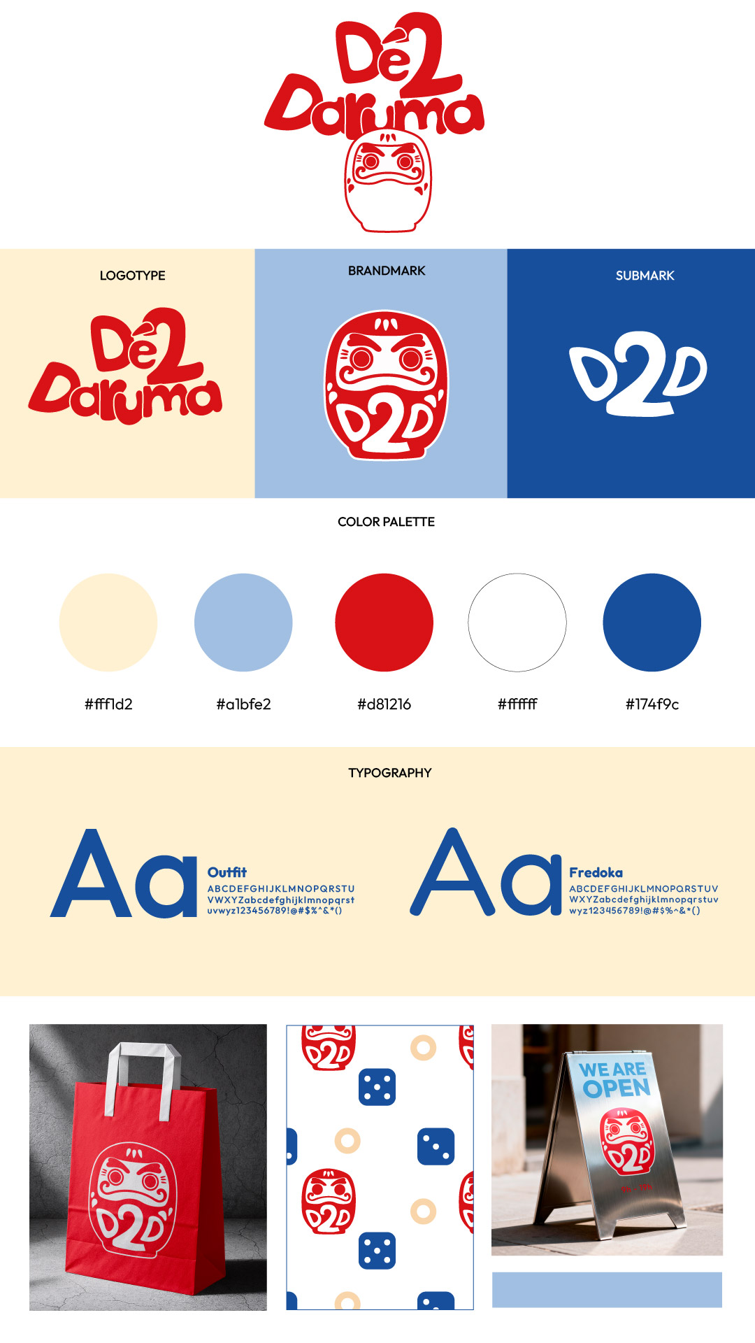 identité visuelle de la boutique Dé De Daruma